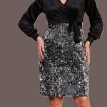 Velvet black-silver Dress